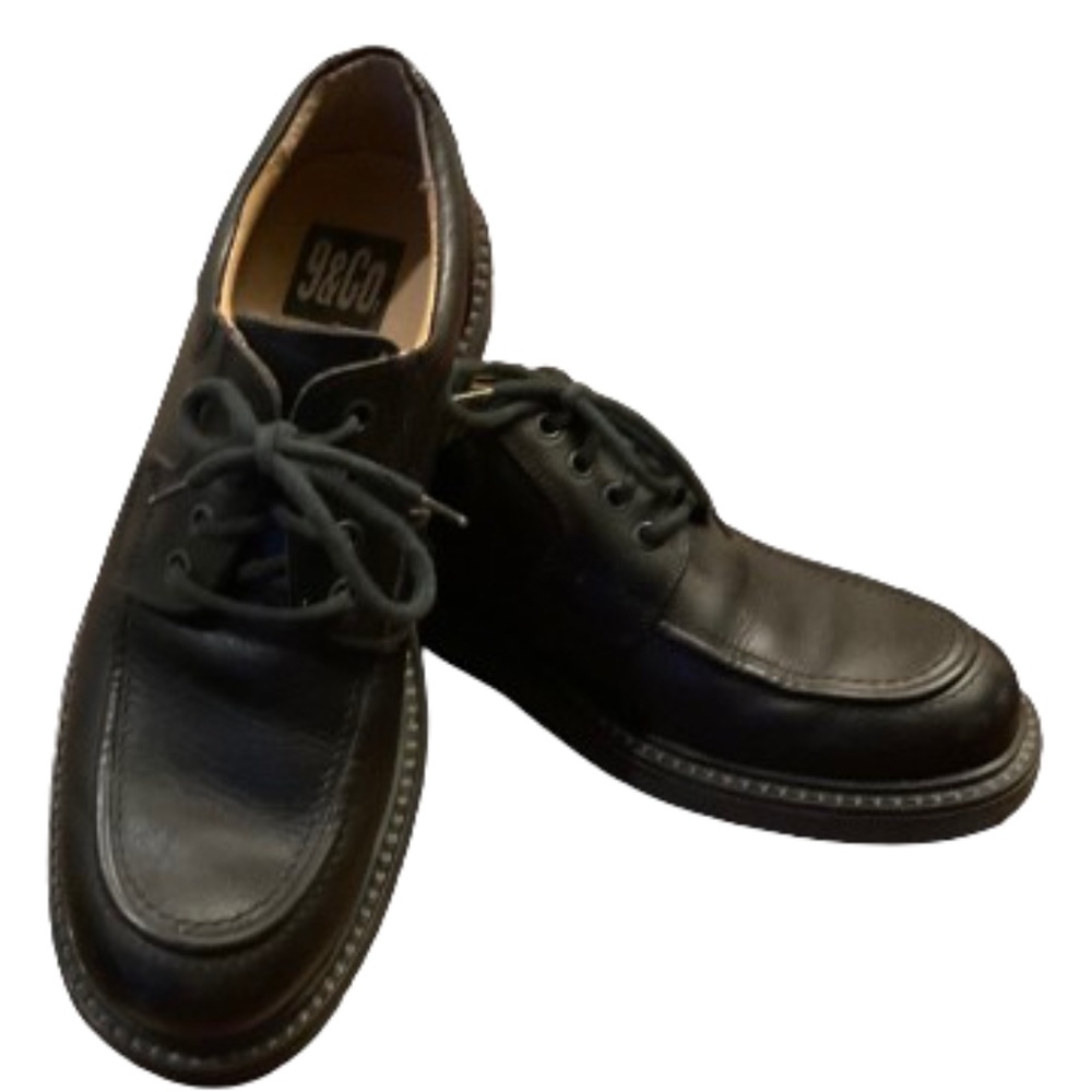 9&Co Men’s Black Leather Shoes 9M
